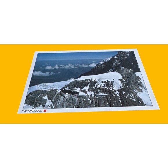 Vintage Switzerland Postcard: Snowy Mountain Peaks & Scenic View By Swissairphot - Picture 2 of 4